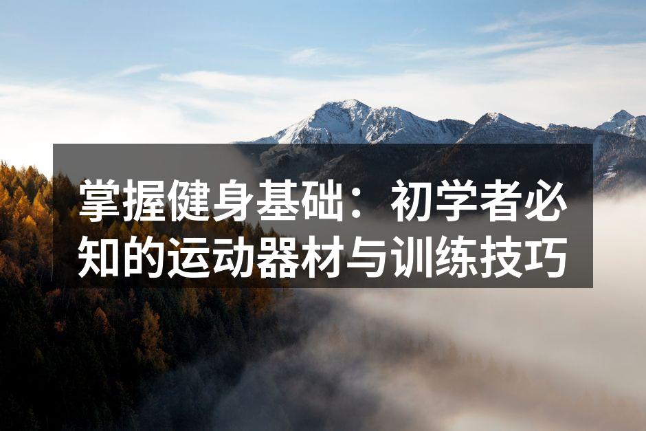 多样的运动器材选择